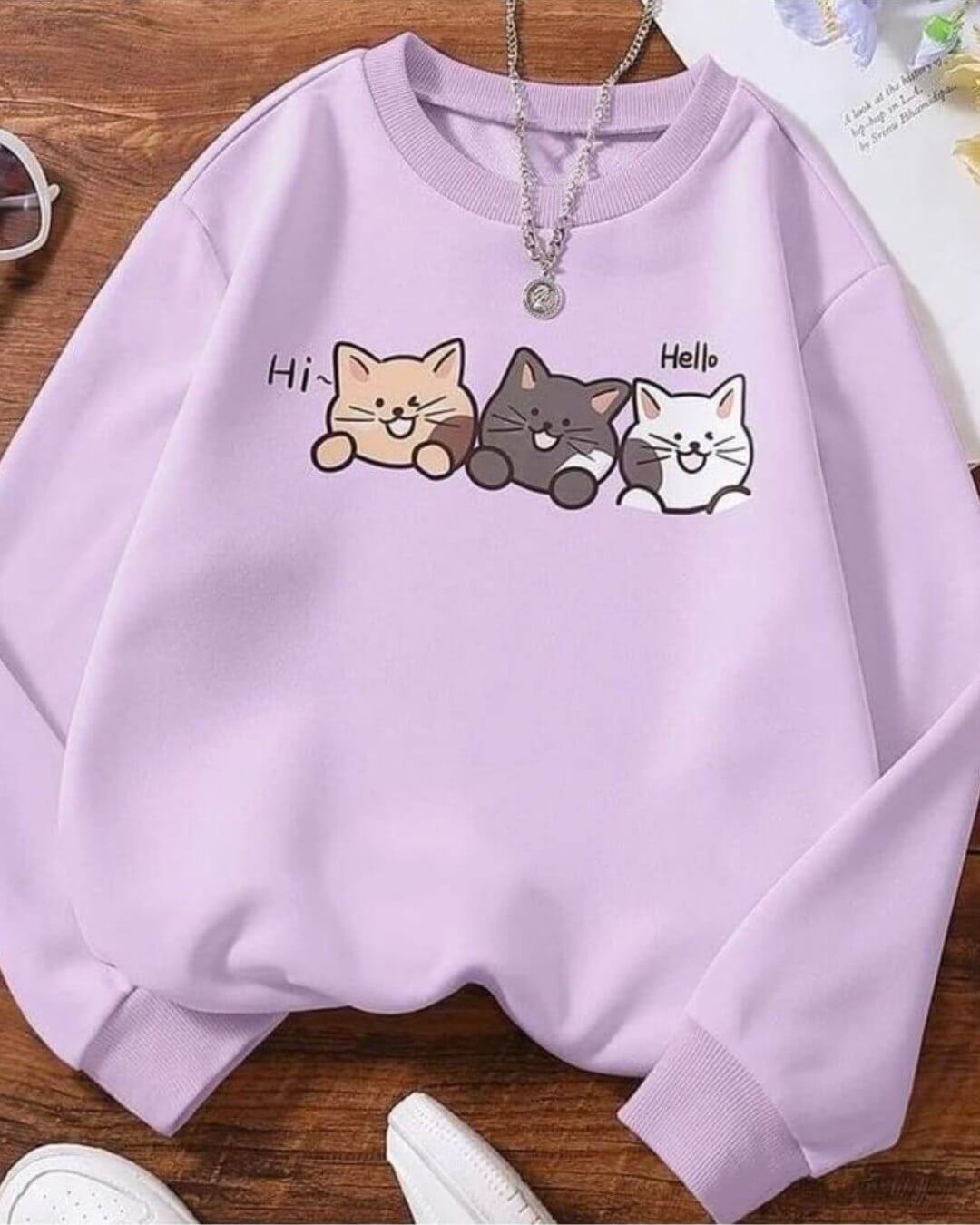 Hi Hello Kitty Cute - Sweatshirts Winters