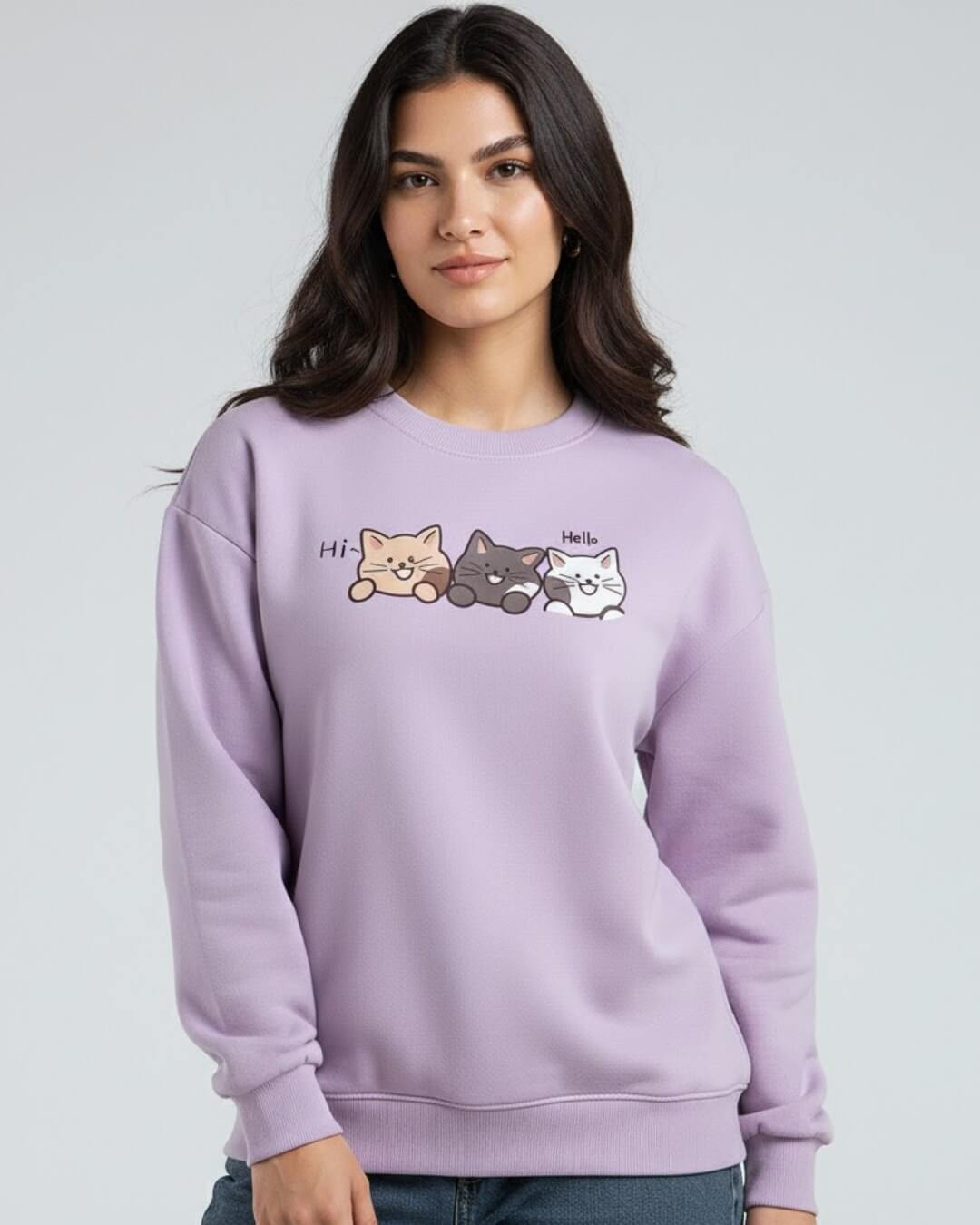 Hi Hello Kitty Cute - Sweatshirts Winters