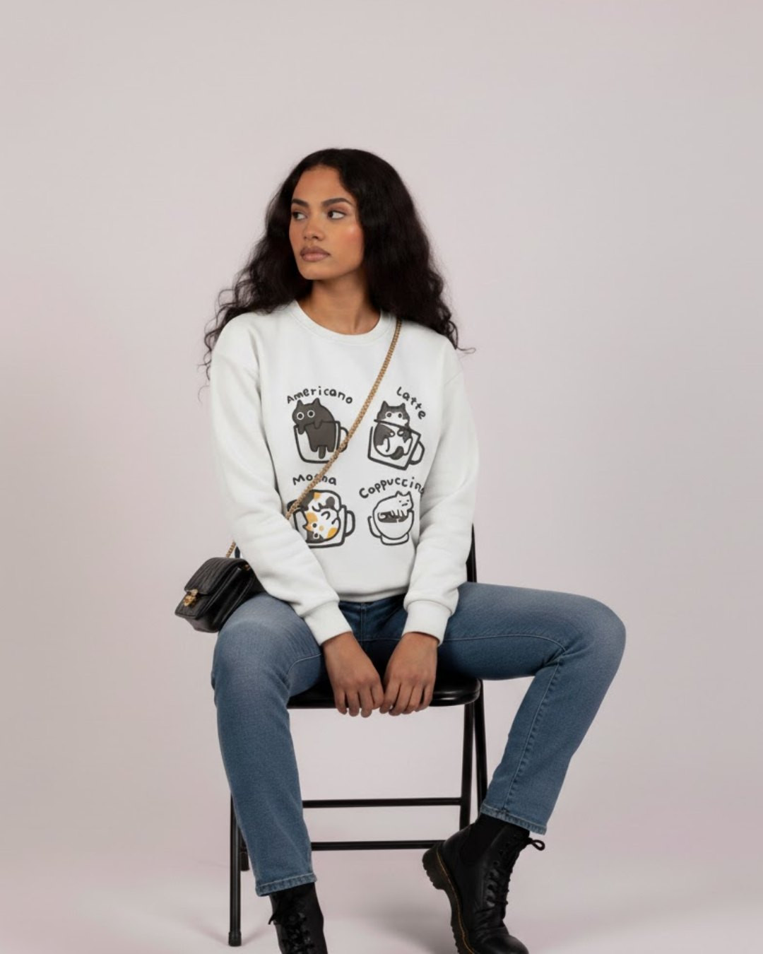 Coffee Lovers Cat Edition – Cozy Sweatshirt