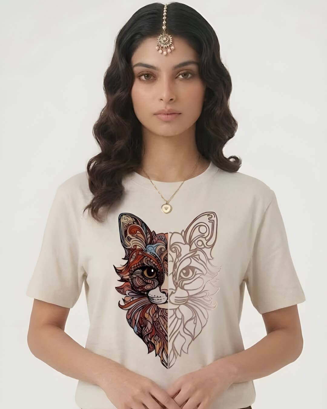 Boho Fox Graphic Relax Fit T-Shirt
