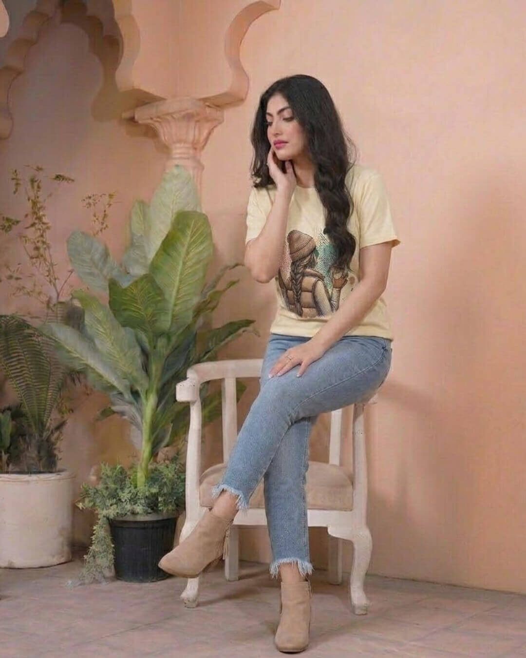 Coffee Girl Aesthetic Relax Fit Crop Top