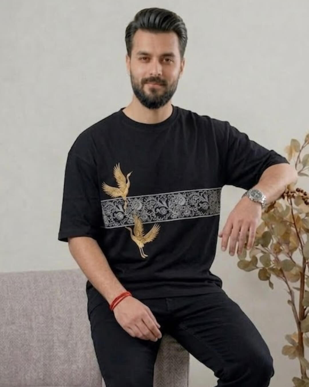 Golden Crane Art Relax - Fit T-Shirt
