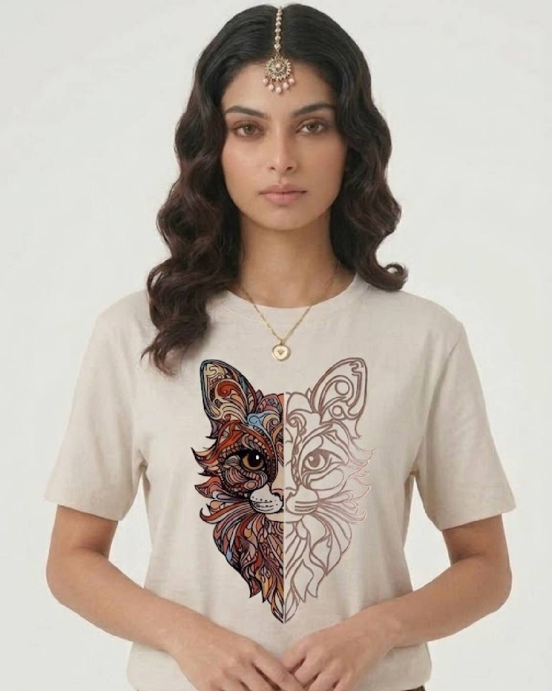 Boho Fox Graphic Relax Fit T-Shirt